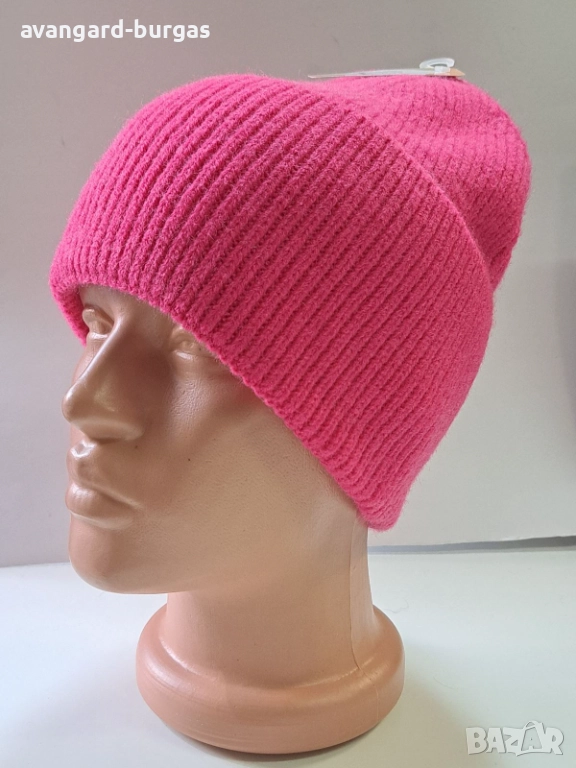 332 Дамска плетена шапка,ангора-бутикова, снимка 1