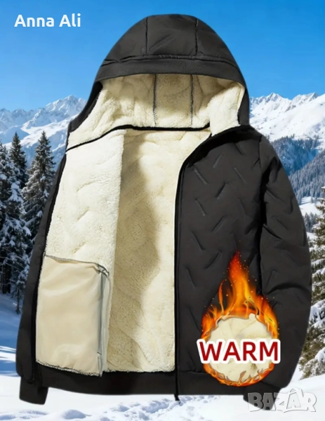 Мъжко топло яке , с качулка, водоустойчиво и ветроустойчиво, снимка 1