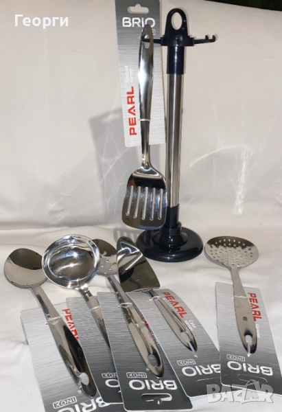 Комплект прибори за готвене и сервиране на стойка., снимка 1