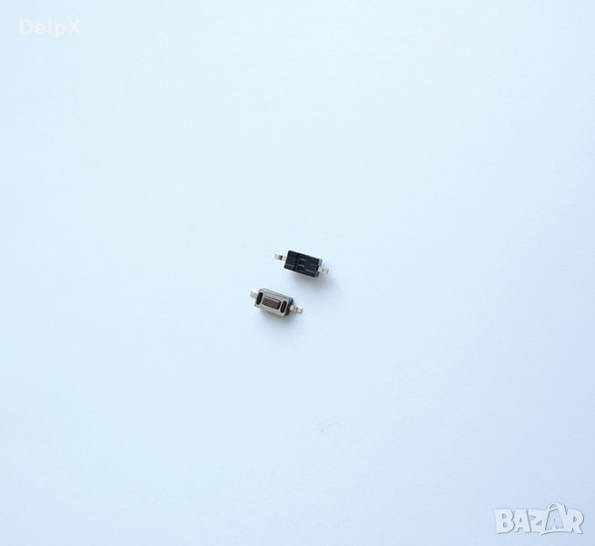 Микро бутон 2pin 6x4x2,5mm незадържащ НО червен H=0,5mm, снимка 1