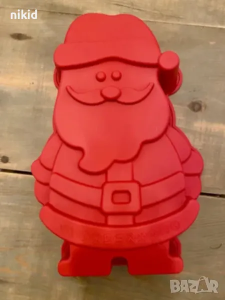 Грамаден дядо Коледа силиконов молд форма кекс сладкиш десерт десерти торта, снимка 1