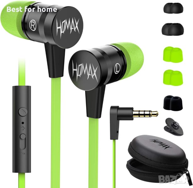 Слушалки HQMAX Warhammer с микрофон, издръжливи кабелни слушалки, иновативни от мемори пяна,, снимка 1