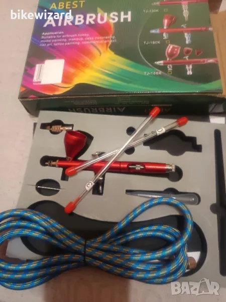 HUBEST 0,3 mm аерограф с двойно действие НОВ С ЛИПСИ, снимка 1