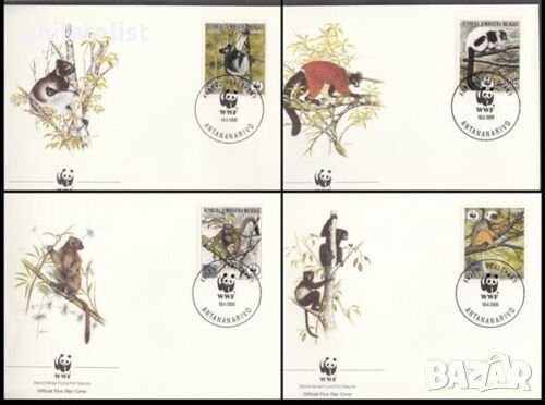 Мадагаскар 1988 - 4 броя FDC Комплектна серия - WWF, снимка 1