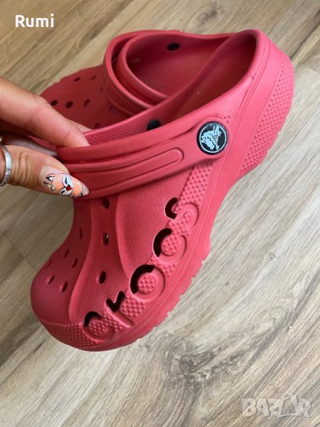 Оригинални юношески тъмно червени чехли Crocs ! 34-35 н, снимка 1