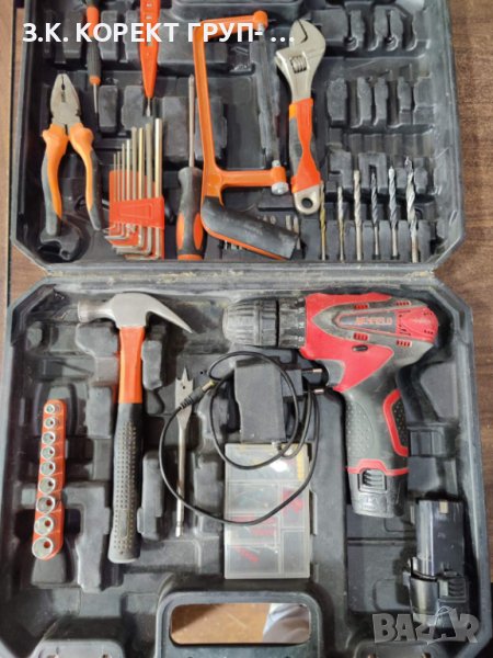 Акумулаторен винтоверт + Инструменти, снимка 1