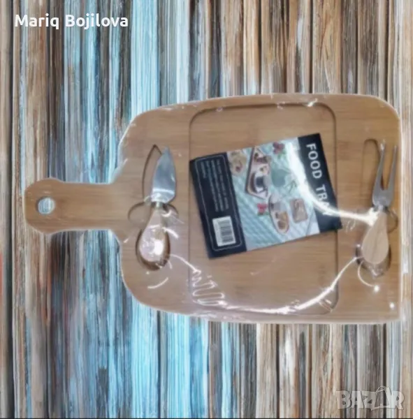 Дъска за пица с 2 прибора , снимка 1