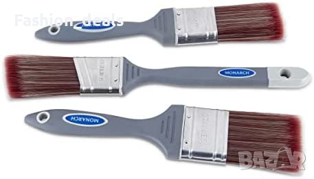 Нов комплект 3 броя синтетични четки за боядисване стени дом ремонт, снимка 1