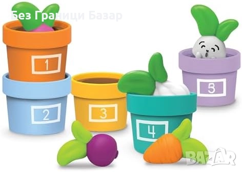 Нова Образователна игра за броене и цветове със саксии и фигури Играчка дете, снимка 1