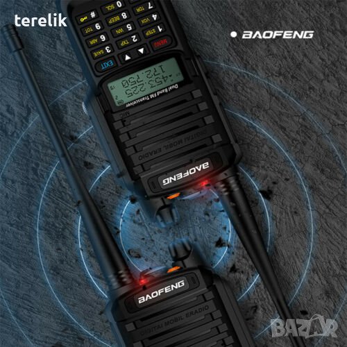 BAOFENG 9R PLUS 22W 11000MAH █▬█ █ ▀█ Нови 2025 двубандова Радиостанция Водоустойчиви PMR dual band, снимка 1
