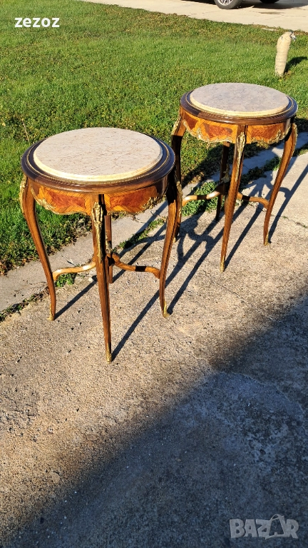 Антикварни маси с мрамор Луи 15, снимка 1