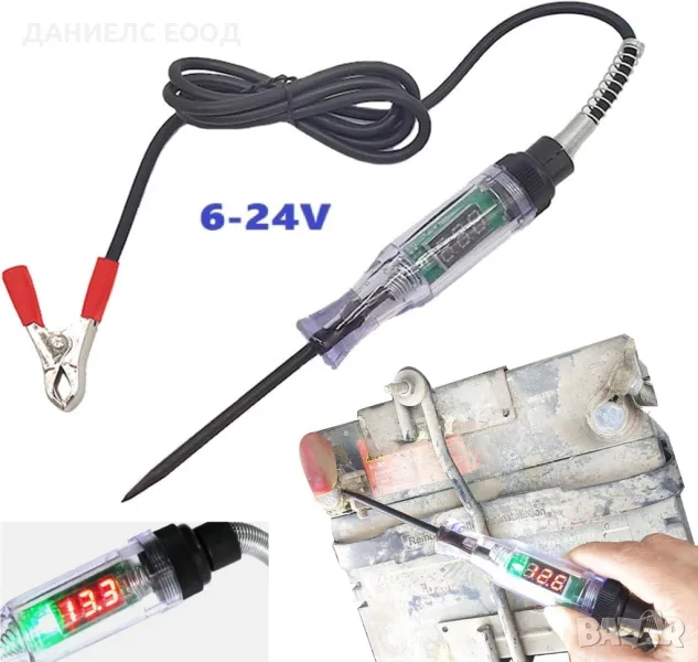 Професионален автомобилен тестер с дигитален дисплей 6-24V, снимка 1