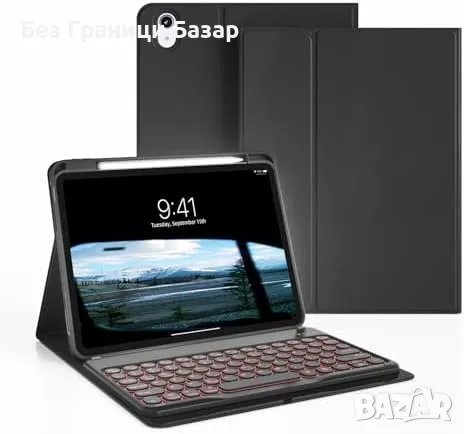Нов Безжичен Кейс калъф с Клавиатура за таблет iPad 10/11 Gen + Подсветка, снимка 1