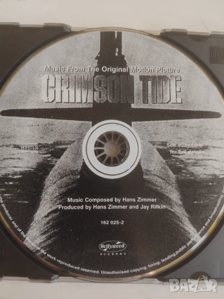 Hans Zimmer – Crimson Tide (Music From The Original Motion Picture) - матричен диск музика, снимка 1