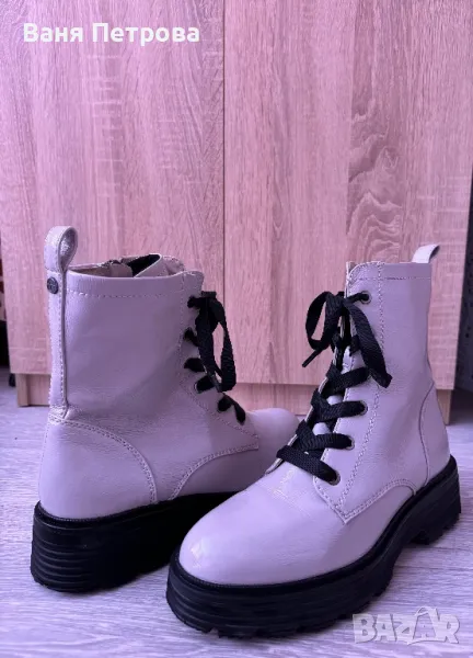 Зимни бежови боти Tamaris, снимка 1