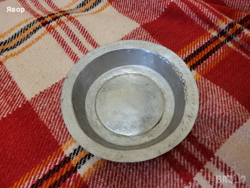 Бакърена чиния 22 см, снимка 1