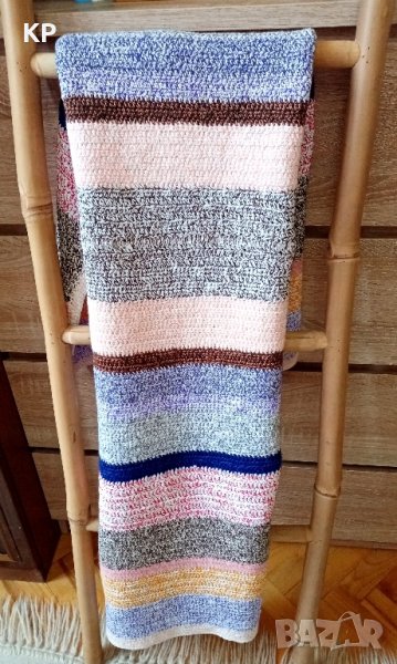 Ръчно плетено памучно одеяло, снимка 1
