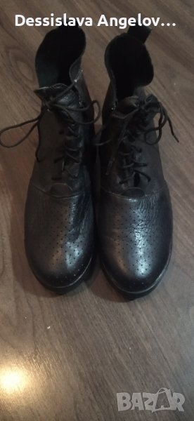 Дамски летни боти естествена кожа 38, снимка 1