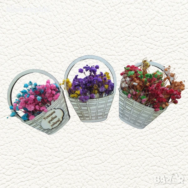 Кошнички със сухи цветя, снимка 1