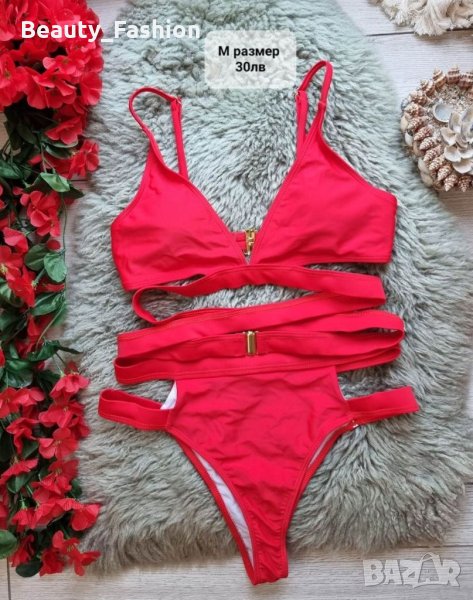 Червен бански , снимка 1