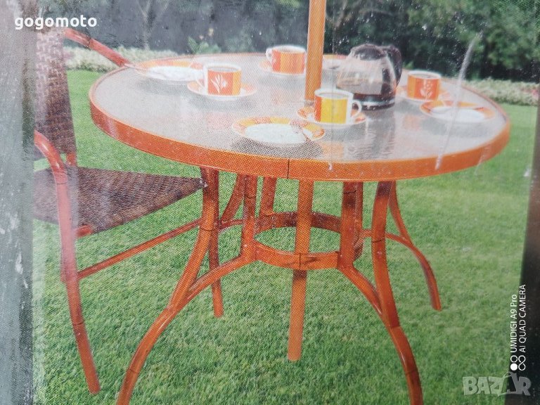 2 в 1= стойка,НОВА СТОЙКА масивна за чадър + МАСА,метална за градина + стойка за чадър ☂️, снимка 1