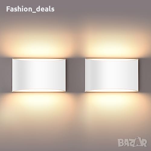 Нови 2 броя LED светлина лампа за стена 12W 3000K Топло бяла Дом Дневна Коридор , снимка 1