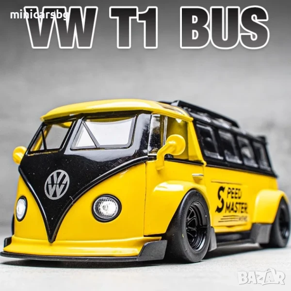 Метални колички: Volkswagen T1 Samba Bus , снимка 1