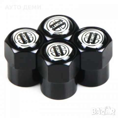 Неръждаем метал капачки за вентили винтили на гуми с емблеми на ЛАНЧИА LANCIA кола автомобил джип, снимка 2 - Аксесоари и консумативи - 33908534