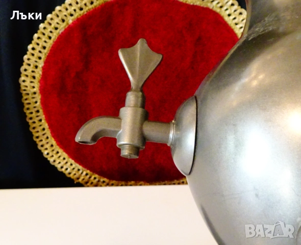 Калаен диспенсър за вино,ракия,чай,2 л.,1.1 кг. , снимка 9 - Антикварни и старинни предмети - 52280941