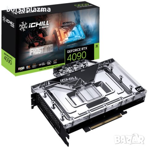INNO3D GeForce RTX 4090 iChill Frostbite, 24576 MB GDDR6X, снимка 1 - Видеокарти - 33281430