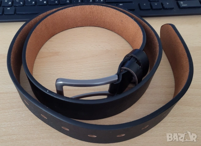 мъжки кожен колан, снимка 2 - Колани - 53855305