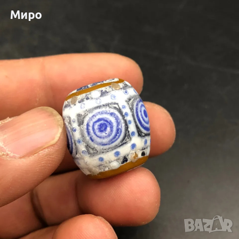 ФЪН ШУЙ 	РИСУВАНО СТЪКЛО СТАРА МЪНИСТА ТАЛИСМАН ПРОТИВ УРОКИ АМУЛЕТ ДЗИ МЪНИСТА, снимка 2 - Антикварни и старинни предмети - 44666212