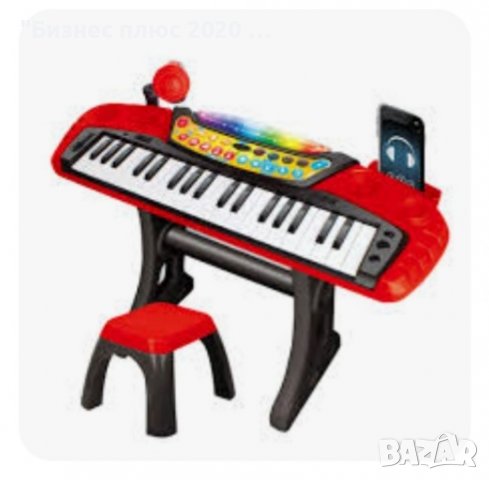 Детско йоника/пиано с микрофон и столче, снимка 8 - Музикални играчки - 39049474