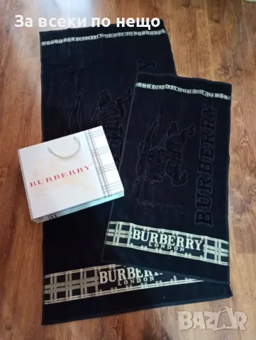 Burberry Комплект Лукс Хавлии - 2 броя Бърбъри - 2 Налични Цвята Код D2399, снимка 3 - Хавлиени кърпи - 50043983