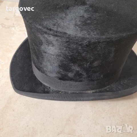 уникална мъжка шапка от 1900 година цилиндър, снимка 3 - Антикварни и старинни предмети - 49783544