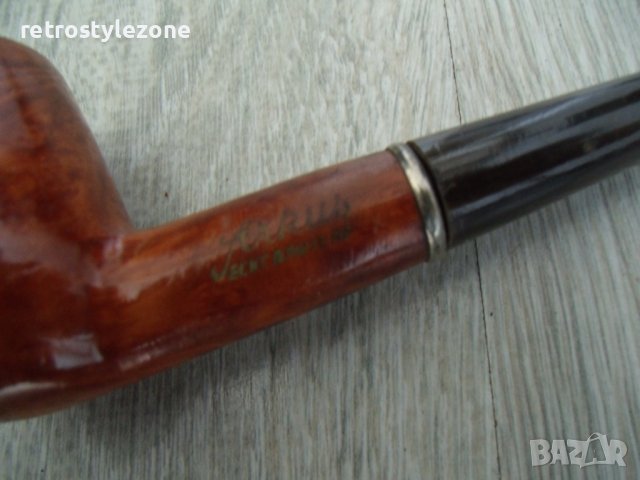 № 7210 стара лула   - надпис / маркировка -  с прибор за почистване и пълнене -  с кожено калъфче, снимка 5 - Други ценни предмети - 42706771