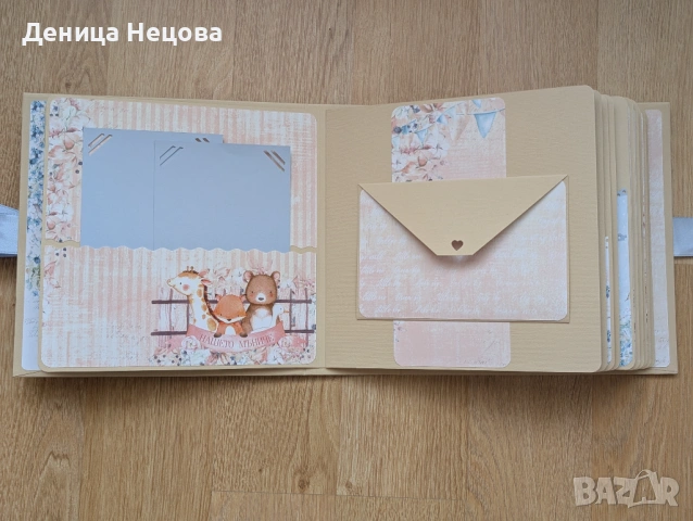Детски ръчно изработен албум за снимки, подарък за погача, подарък за дете, рожден ден, снимка 4 - Други - 53428211