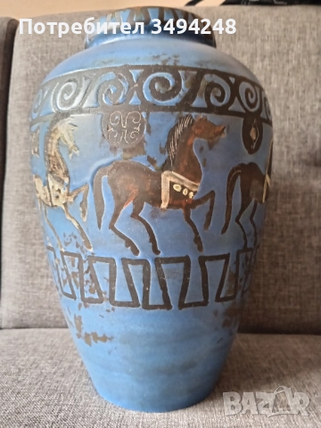 МНОГО РЯДКА XXXL КЕРАМИЧНА ПОДОВА ВАЗА ""ПЕРГАМОН"" ДИЗАЙН НА ХАНС УЕЛИНГ 106 / 1 63 см