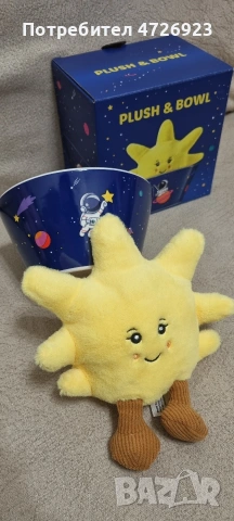 порцеланова купчинка с плюшена играчка слънчице , снимка 2 - Плюшени играчки - 53386000