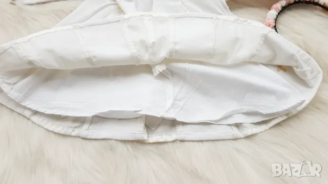Детска бяла рокля H&M 9-12 месеца, снимка 17 - Бебешки рокли - 48372341