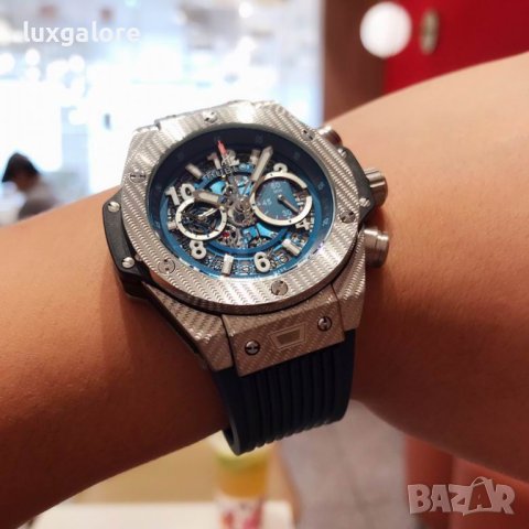 Мъжки часовник Hublot Big Bang Unico Carbon с кварцов механизъм, снимка 5 - Мъжки - 41803961