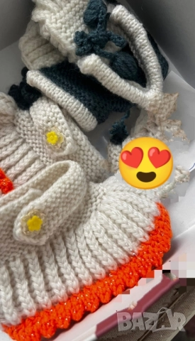 плетени детски терлици 