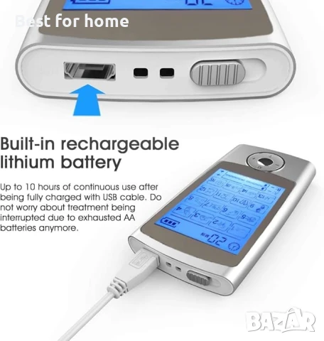  Tens EMS масажор за облекчаване на болка, електрическа мускулна стимулаци с 16 тренировъчни програм, снимка 5 - Масажори - 51040661