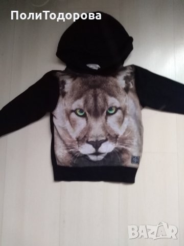 Детска ватирана блуза с качулка H&M 
