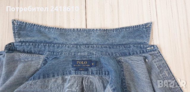 POLO Ralph Lauren Slim Fit Cotton Mens Size M ОРИГИНАЛ! Мъжка Дънкова Риза!, снимка 2 - Ризи - 52335034