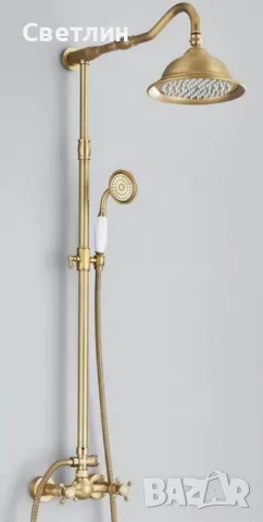 Дизайнерски,,ретро,, смесители и душ комплекти-100%месинг!, снимка 18 - Душ кабини и вани - 20231406