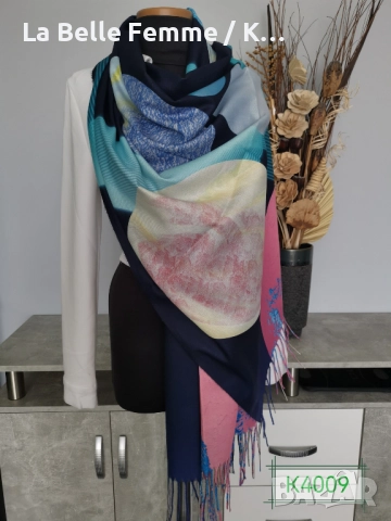 Шалове от кашмир, снимка 9 - Шалове - 51861409