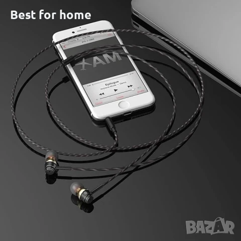 Кабелни слушалки HOISTAC с кабел, стерео слушалки с микрофон, снимка 5 - Слушалки и портативни колонки - 50962667