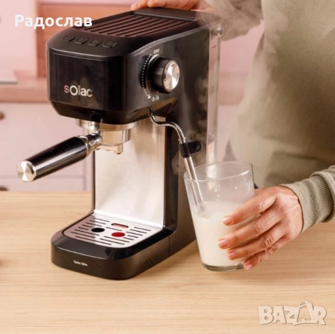 Кафемашина Solac Taste Slim – 20 бара, Thermoblock, 1.4L, пара и капучино, 1350W