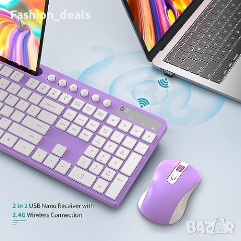 Нова Комбинирана безжична клавиатура и мишка за MacBook Windows, снимка 5 - Клавиатури и мишки - 42363319